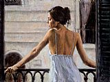 Fabian Perez Balcony at Buenos Aires II painting